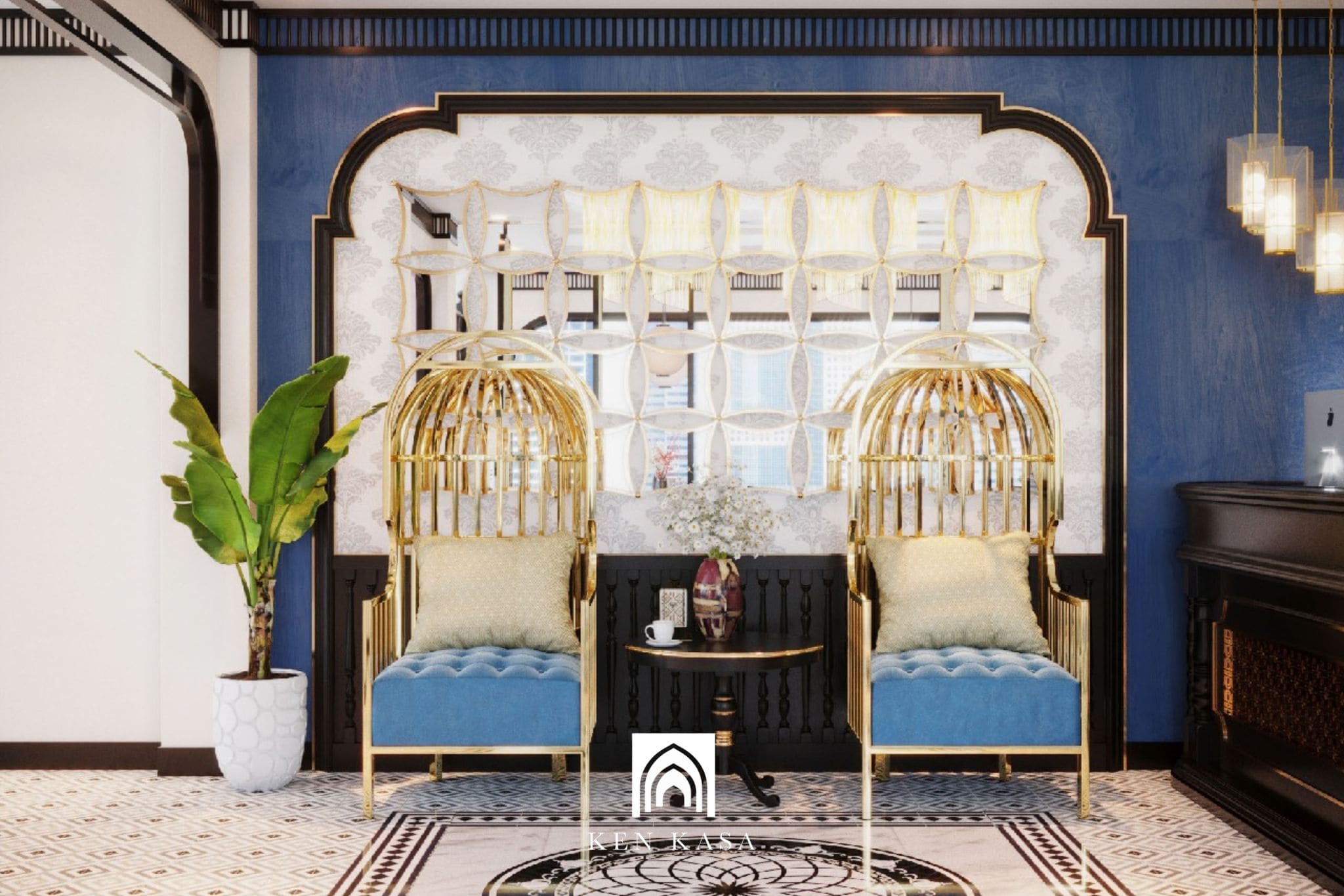 Mẫu resort mini phong c&aacute;ch Indochine